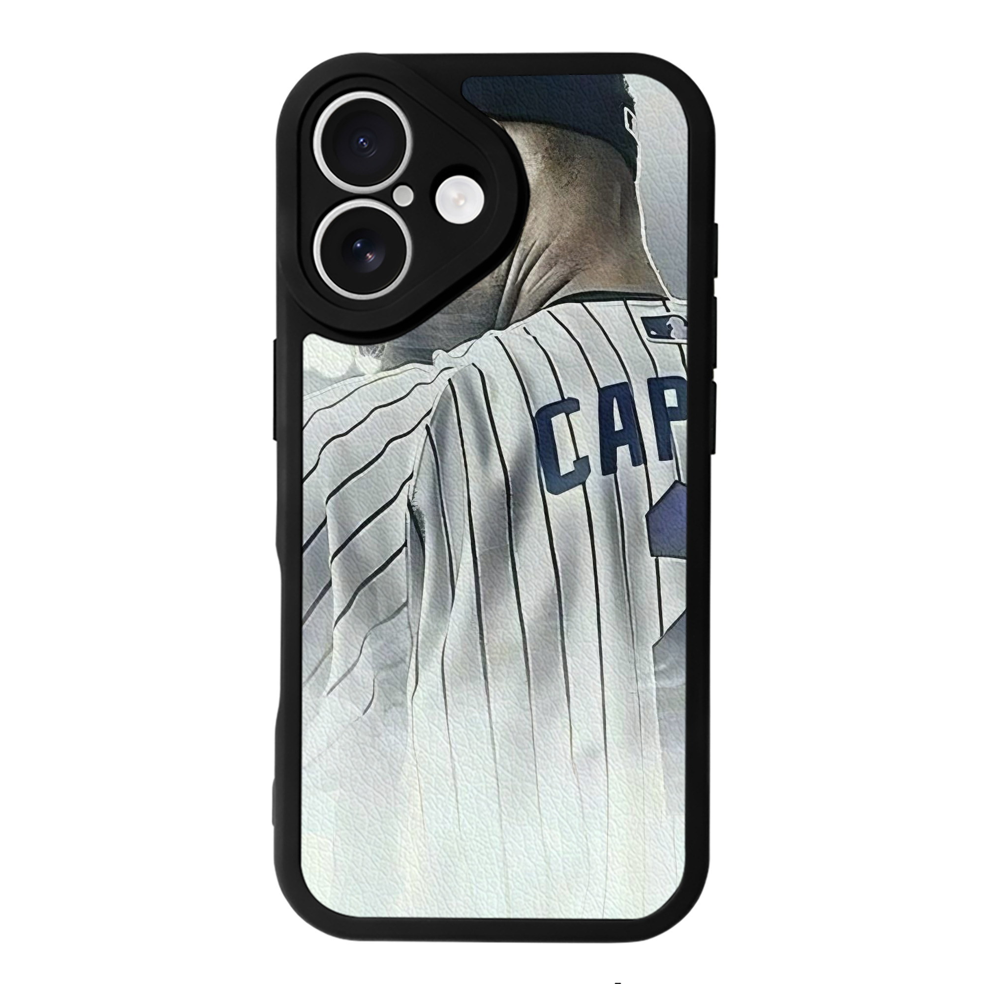 Derek Jeter 105 IPhone 16 Silicone Leather Case – UV Print, Lambskin Texture – Perfect Fit, Wireless Charging Compatible, Scratch Resistant, Precise Cutouts – Stylish Protection For IPhone 16